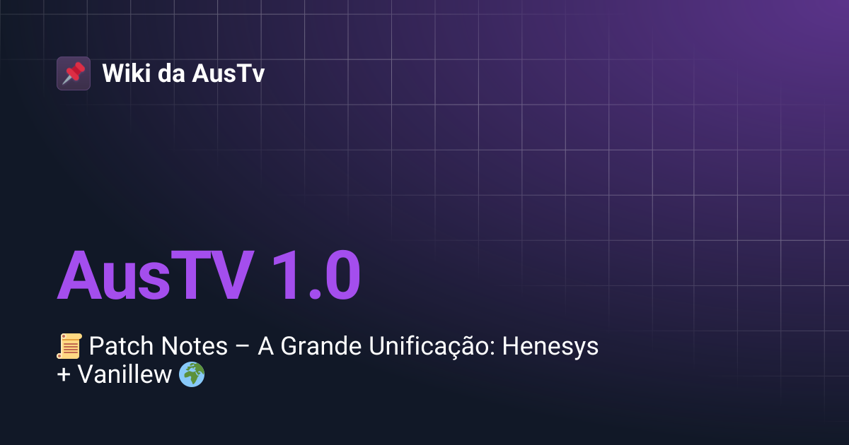 📜 AusTV 1.0 | Wiki da AusTv